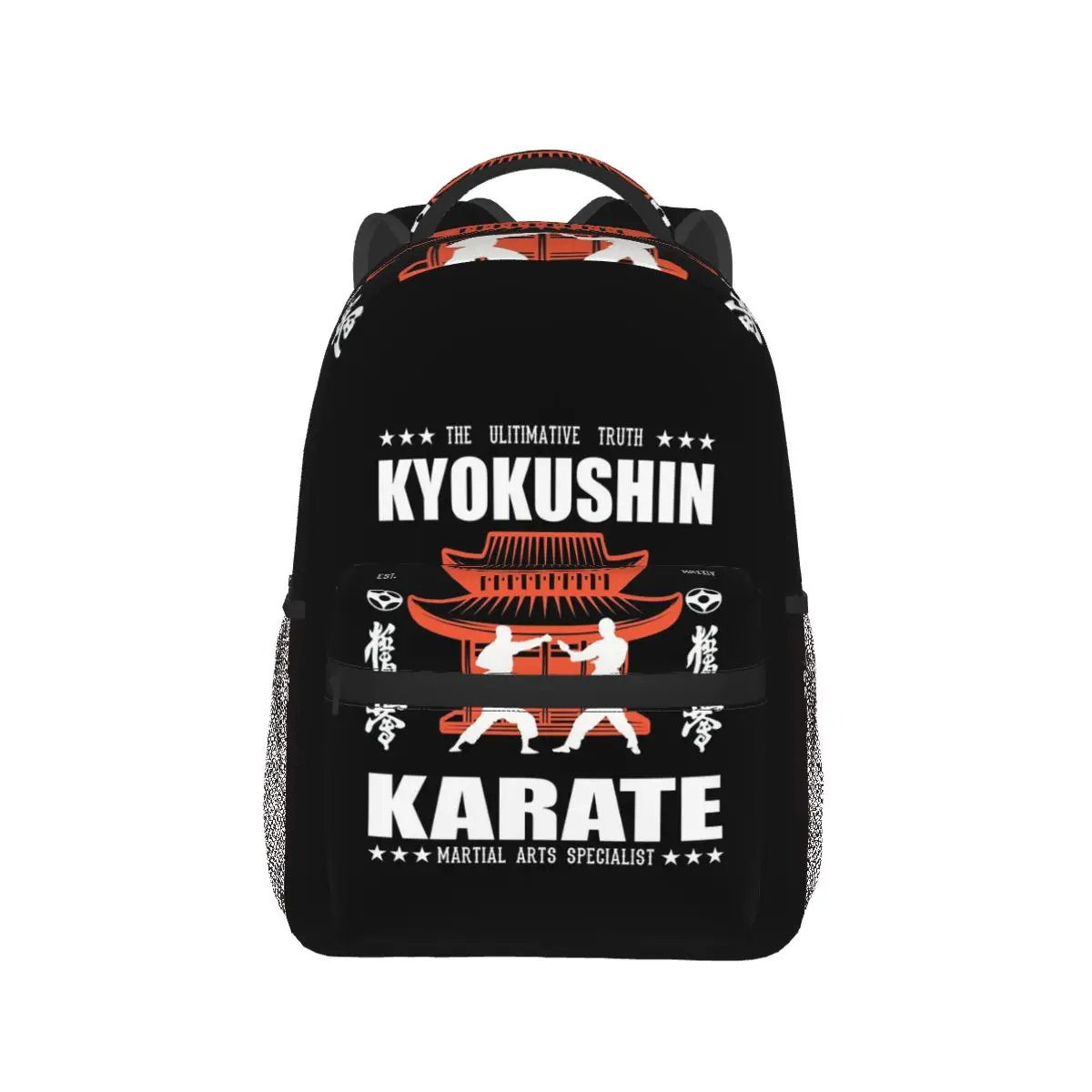 

Kyokushi Karate Kumite Scene Backpack Hot Sale Daypack Large Capacity Boys Girls BookBag School Bag Shoulder Bags for Men Women