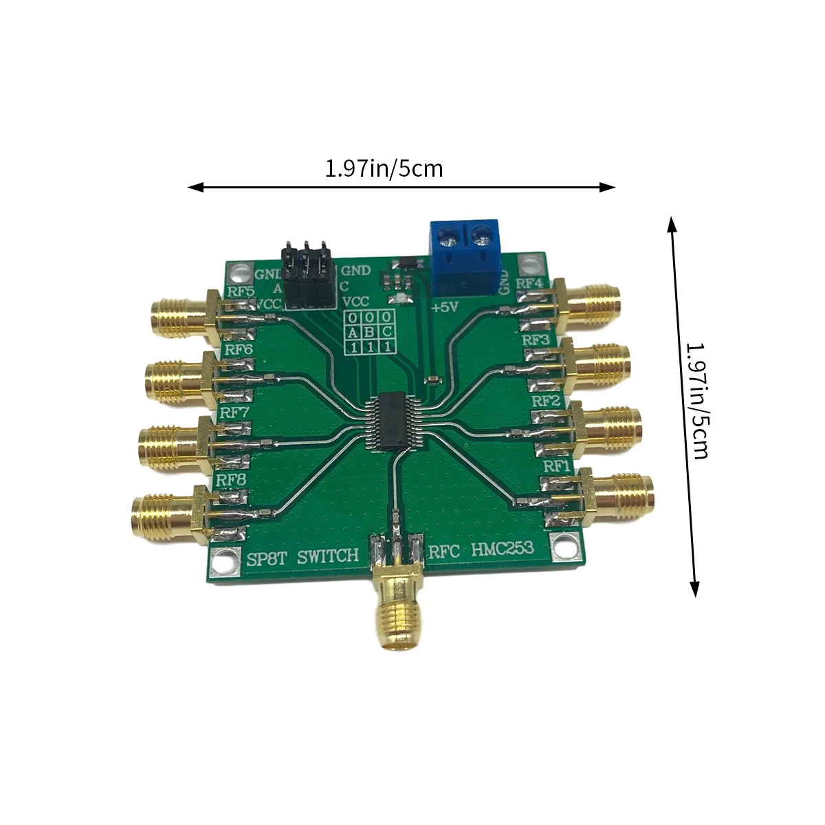 HMC253 DC-2.5 GHz Multifunction RF Single Pole Eight Throw Switch Rf Switch Channel Select Antenna Module