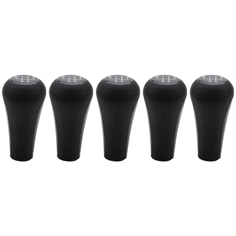 5X 5 Speed Manual Plastic Gear Shift Knob 12Mm Stick Hole (Black) For BMW Series 1 To 7 X5 E30 E36 E46 E39 E34 Z3