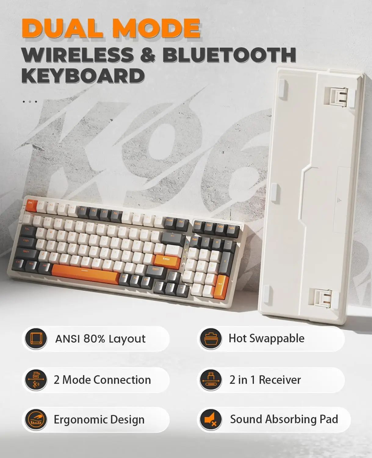 ZIYOULANG x MAMBASNAKE K96 Wireless Mechanical Keyboard, Apex Pro TKL Gaming Keyboard