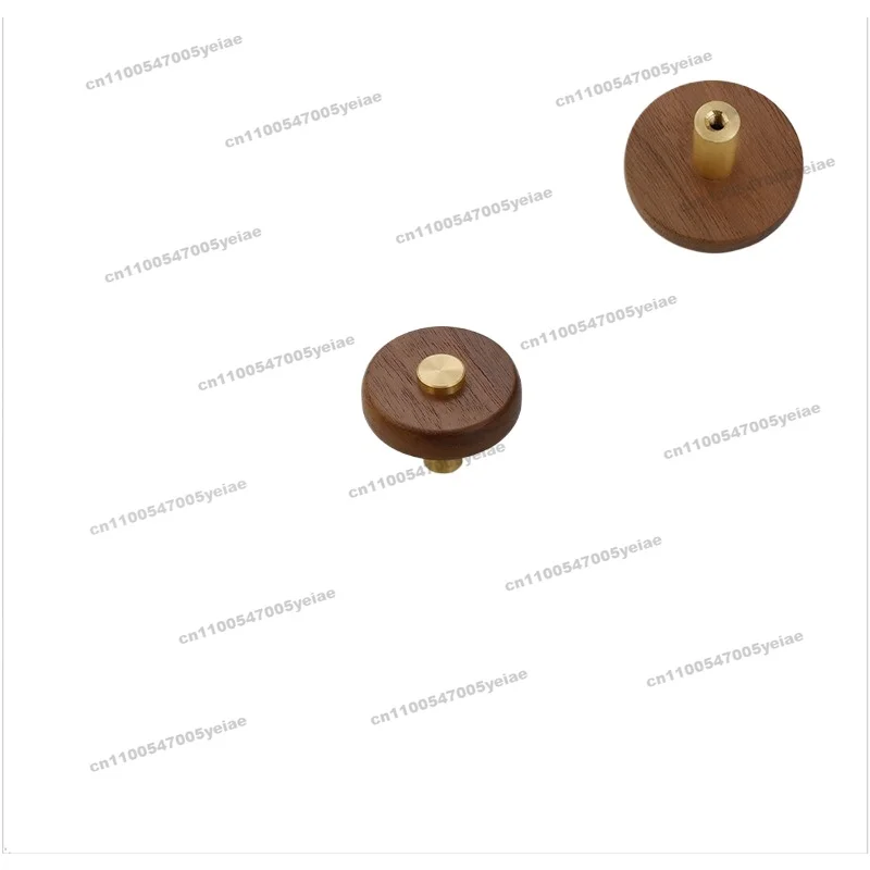 For Nordic Style Drawer Handle, Walnut Single Hole Handle, Wardrobe Walnut Handle 2pcs
