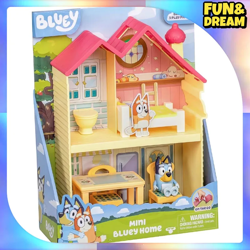 

Bluey Family House Model Action Figure Furniture Series Chair Table Anime Figures Collection Ornament Birthday Gift For Kids Toy