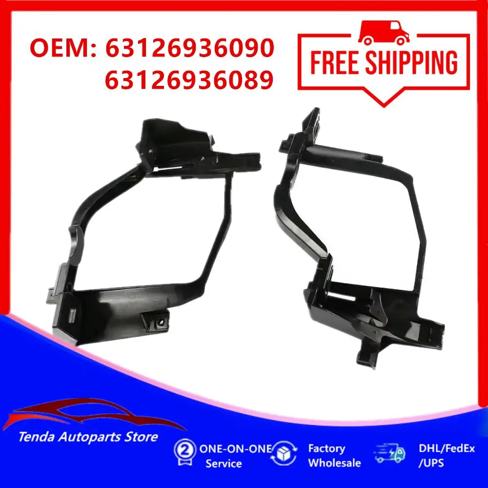 

63126936090 63126936089 Black Headlight Mounting Brackets Support Fit For BMW 5 Series E60 E61 525I 528Xi 530I Auto Accessories