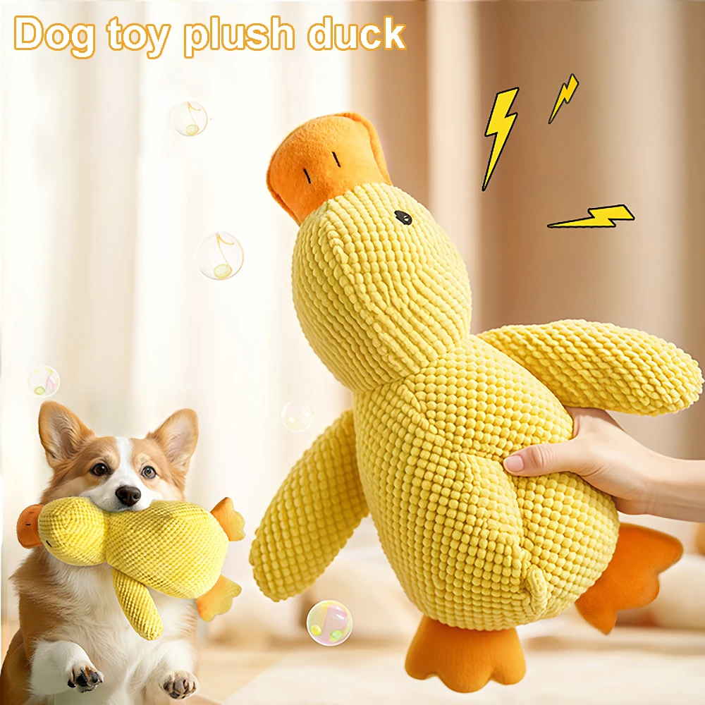 

Dog Toy Plush Companion Sleeping Duck Bite Resistant Teeth Duck Chew Sound toy Interactive Pet Training Toy Dog Accessories