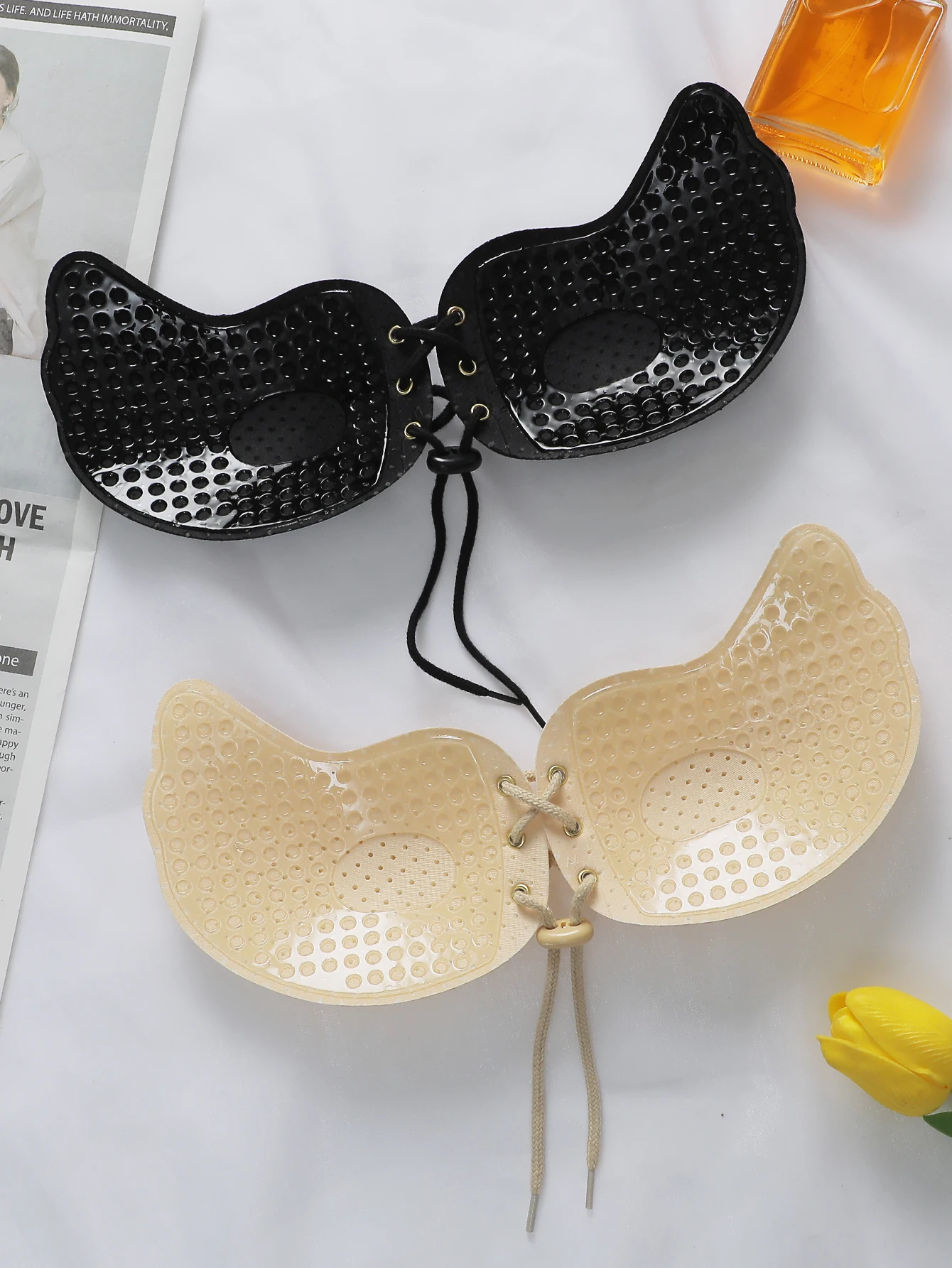 Women Lace Embroidery Sticky B - Strapless Bra Adhesive recension och pris