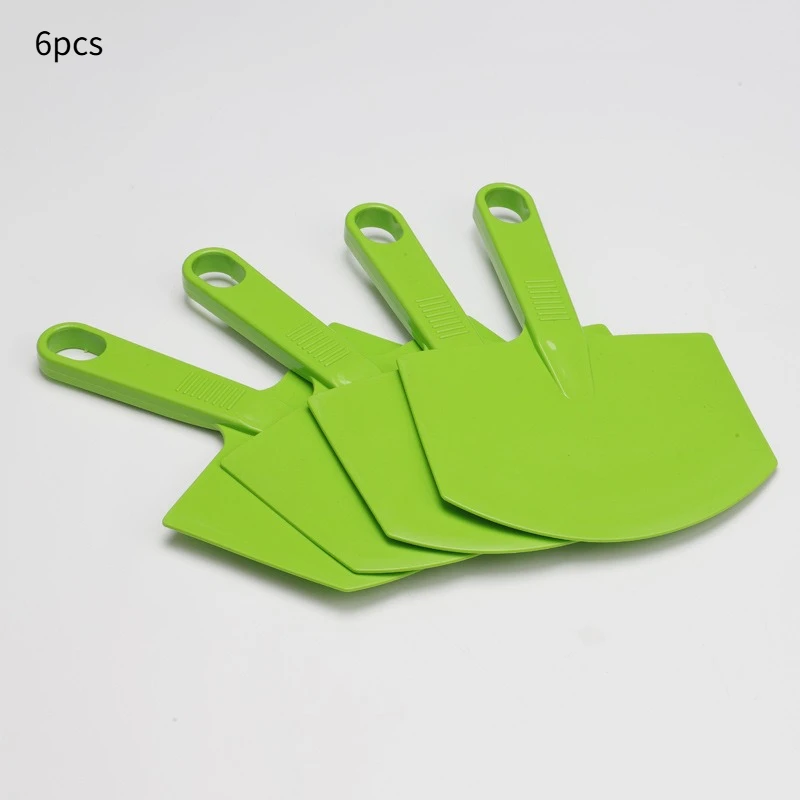 6pcs Curved Scoop Putty Knife Scraper Spackle Paint for Drywall Finishing Plaster Scraping Decals Patch Construction Tools