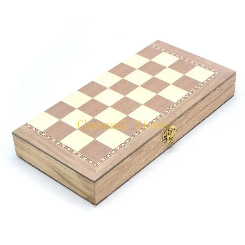 E7CE 1Set 3-in-1 Schachbrettspiele für Aktivitätszentren Traditionelle Schachstimulation Brettspiele Aktivität Holzschach