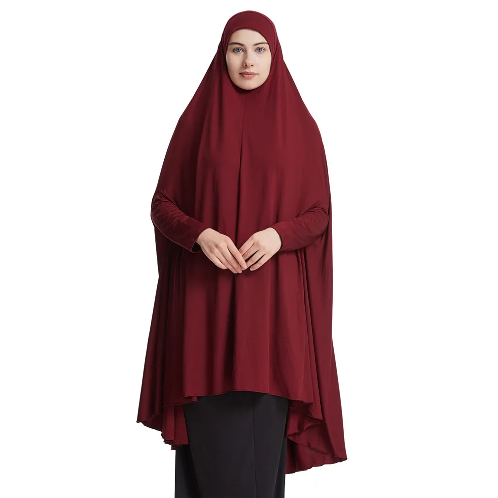 Women Muslim Khimar Abaya Long Hijab Burqa Head Scarf Islam Prayer Garment Overhead Shawls Headdress Arabic Eid Ramadan Clothing