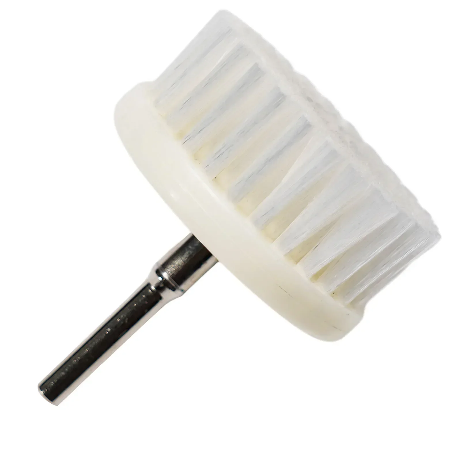 

White Soft Drill Powered Brush Head For Cleaning Car Carpet Sofa Suitable For Fabric Leather Interior Cleaning