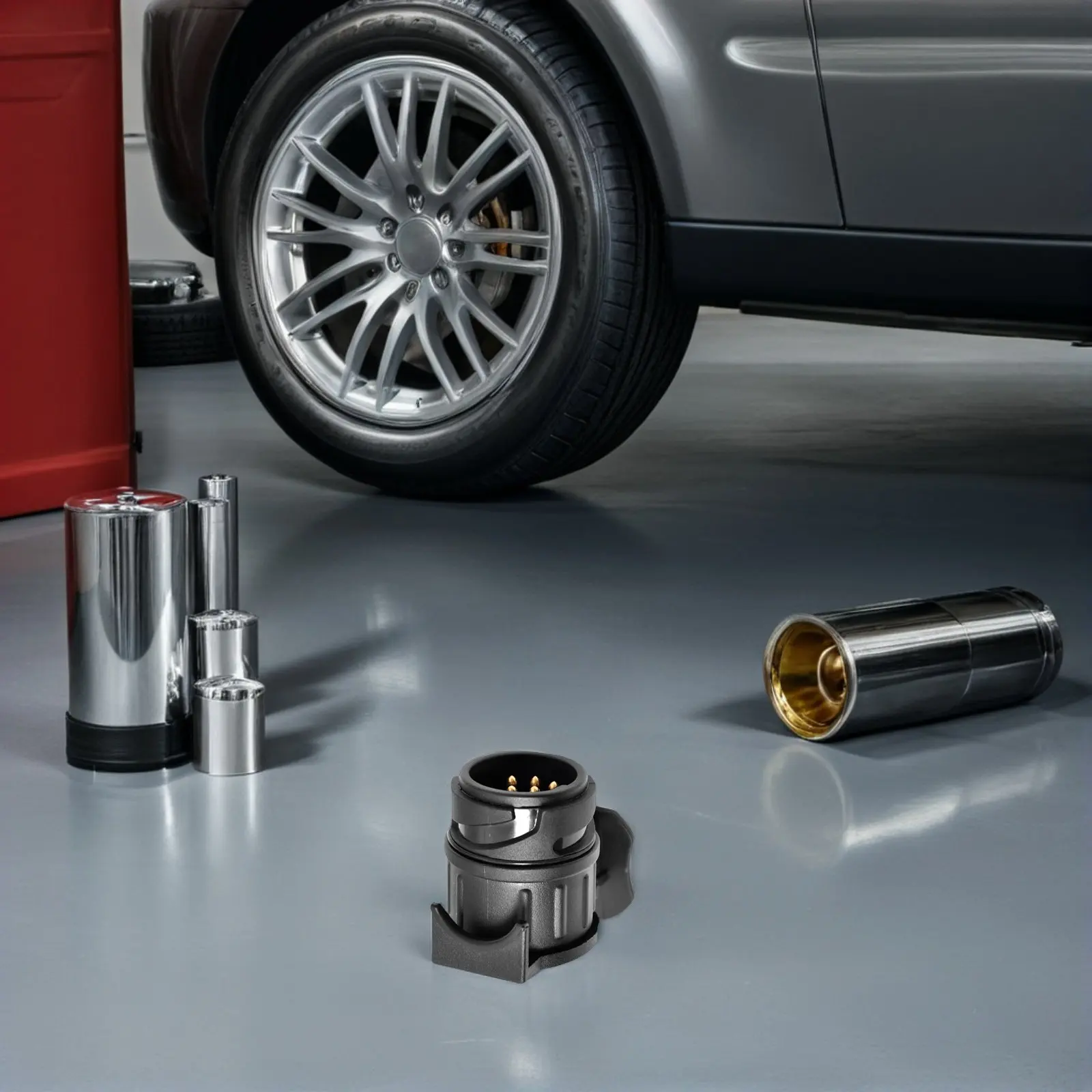 

Адаптер для прицепа с 13-контактной на 7-контактную вилку, 12В, водонепроницаемый разъем для системы освещения, с механизмом блокировки и уплотнением