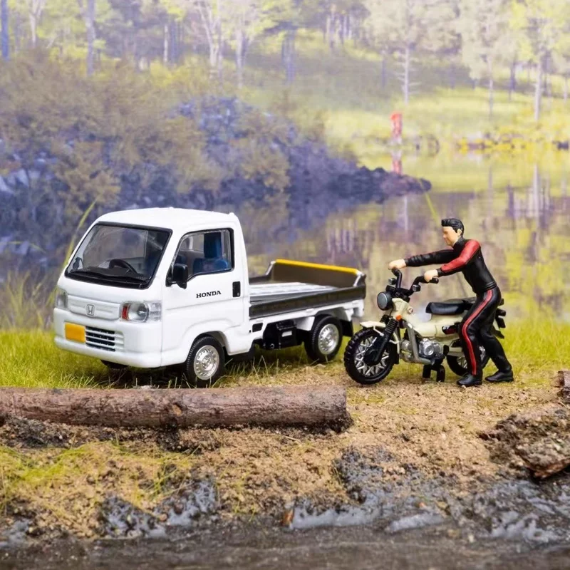 TAKARA TOMY TOMYTEC TLV-N330a Honda ACTY TRUCK Bike Shop Legering Motorvoertuig Speelgoed spuitgieten Metalen Model Collectie Geschenken