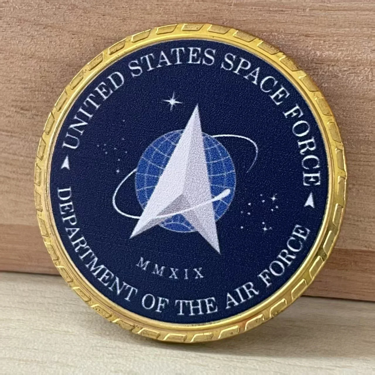 Gold Plated US Space Force Commemorative Coin Department of Air Force Collectibles Art Souvenir Military Challenge Coin