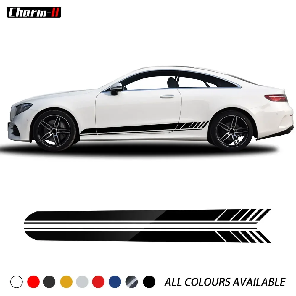 

2 PCS Edition 1 C63 AMG Side Stripes Vinyl Decal Stickers for Mercedes Benz C Class W205 Coupe Sedan W206 W213 E Class Stickers