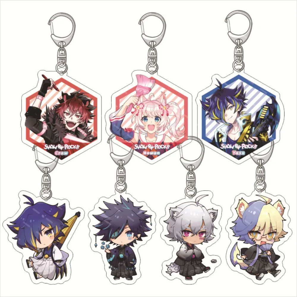 Anime Show By Rock Acrylic KEY CHAIN Shingancrimsonz Plasmagica Trichronika Model Dorm Desk Decor Fans Gifts KEY RING 6CM