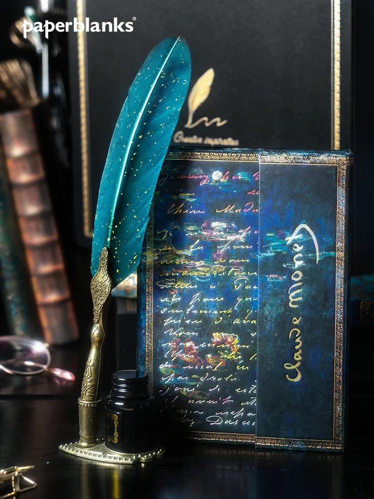 Inspiration Gift Box Feather Quill  Dip Pen Notebook Set Literature And Art Exquisite Gift