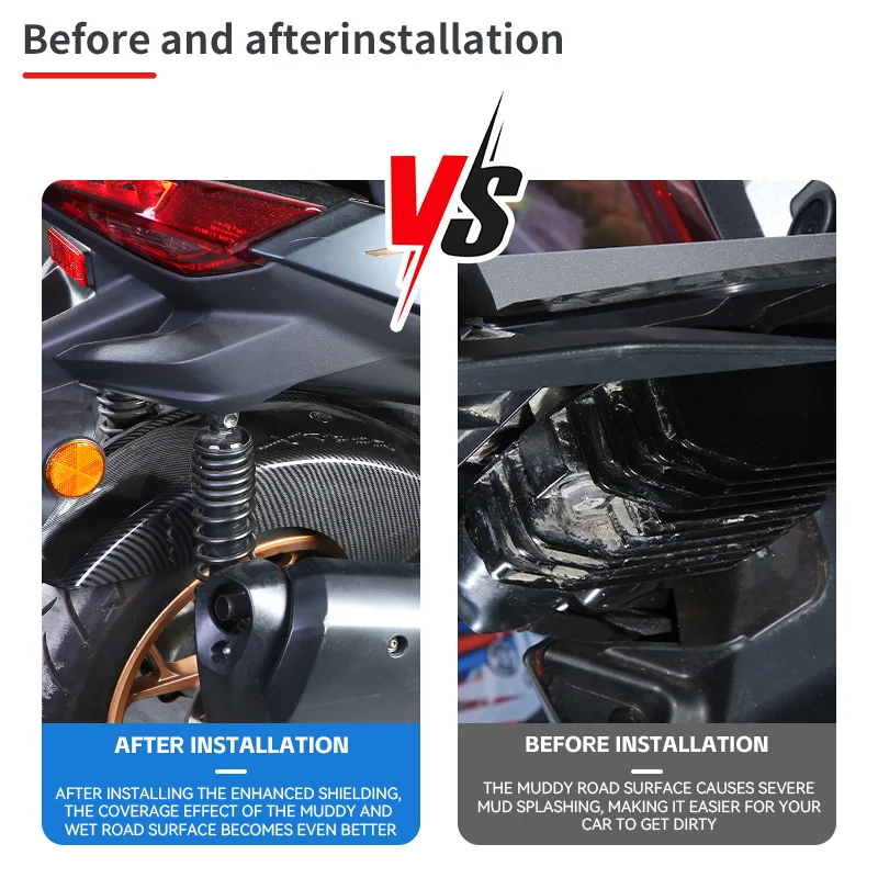 Fit for XMAX XMAX300 Motorcycle Accessories Rear Wheel Carbon Fiber Fender Protection Cover ABS Plastic Material Mudguard