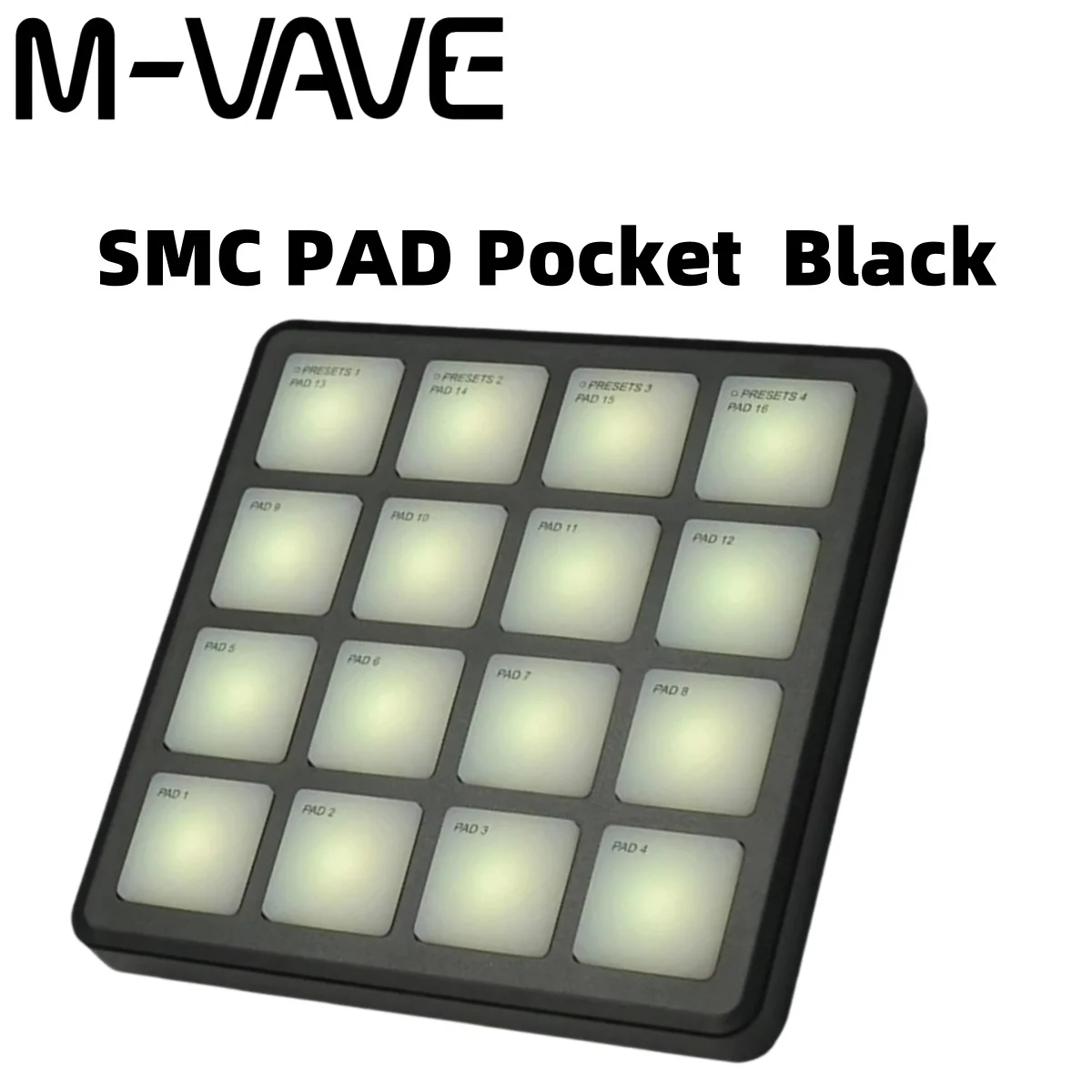 M-VAVE SMC-PAD POCKET Wireless MIDI Pad Controller - 16 RGB Pads