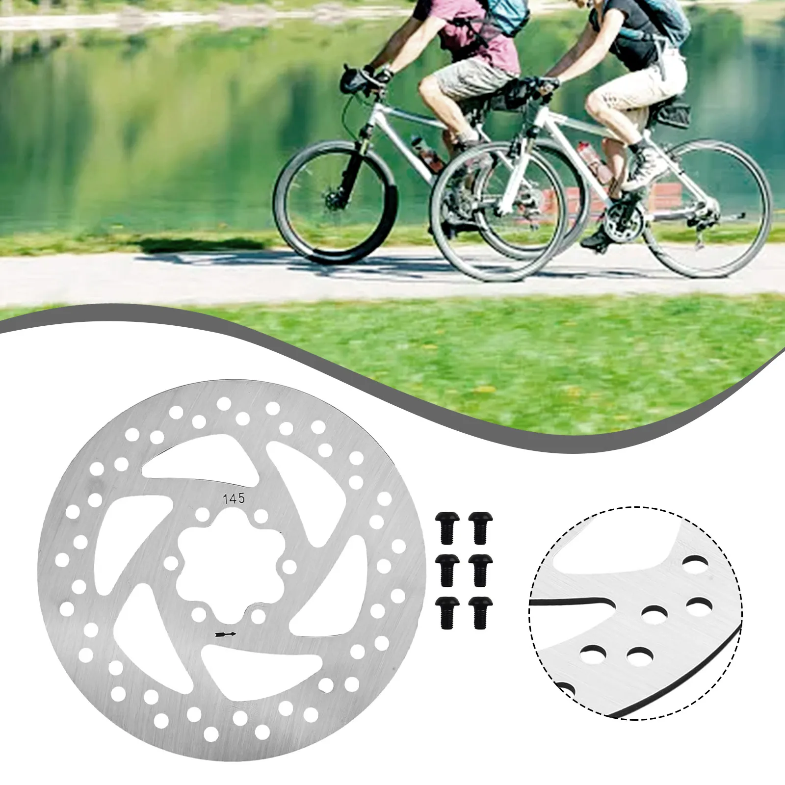 Sleek and Effective Switch to a Stainless Steel Disk (145mm) For Improved Performance on Your Favorite E Scooter