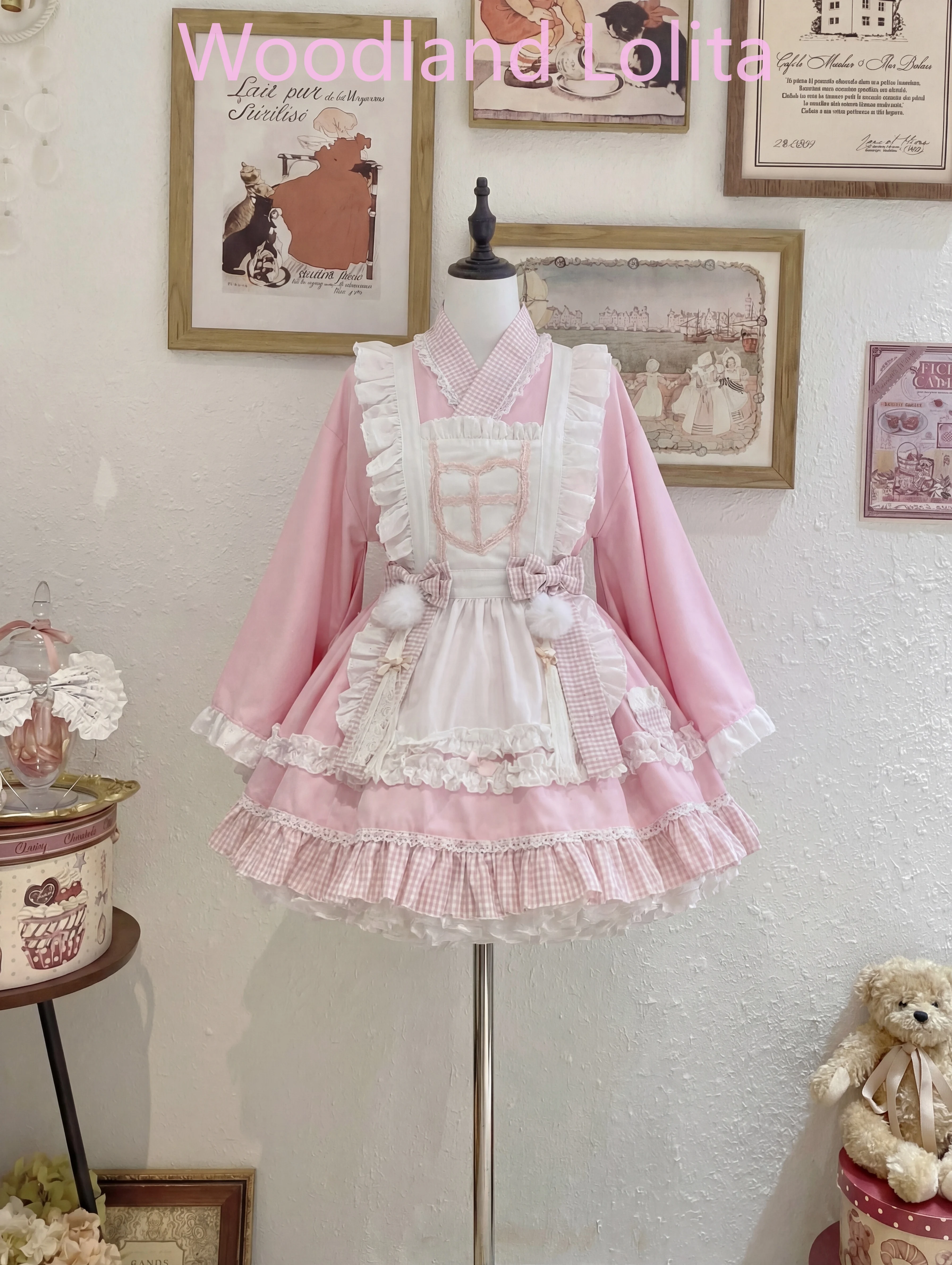 

Anime Lolita Maid Dress Set Women Sweet Japanese Kimono Halloween Cat Cosplay Costumes Party Dresses Gothic Y2k Girls Cute Dress