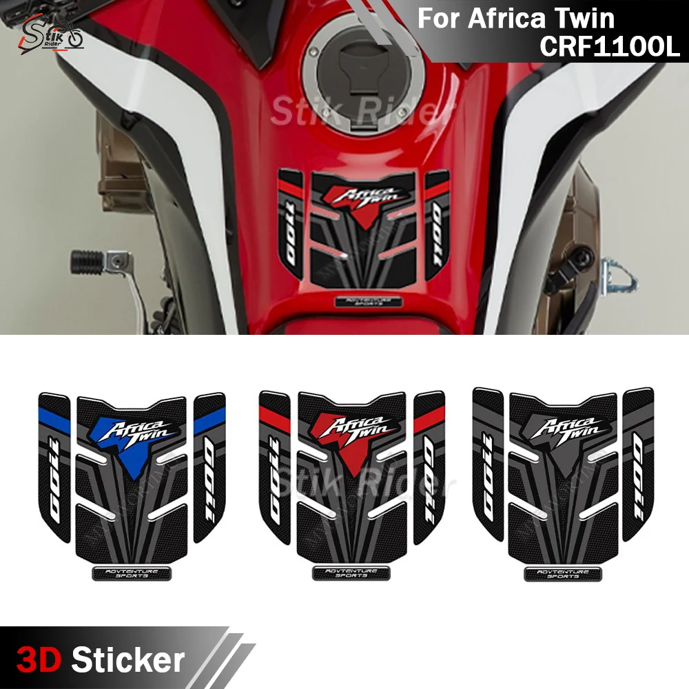 

For Honda Africa Twin CRF1100L Adventure Motorcycle Anti-Slip Fuel Tank Protective Stickers, Knee Grips Decoration Decals Kit