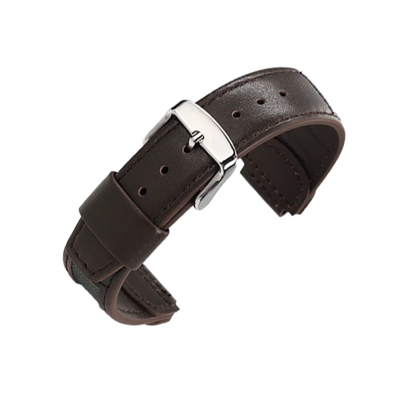 18mm Soft cowhide watchband for Casio  AE1200/1300 SGW400 AQ-150W   Retro Genuine Lea-ther Watch Strap black/brown bracelet