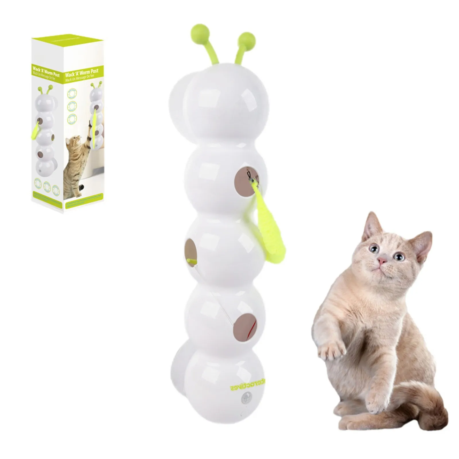 

Electric Cat Toy Intelligent Sensing Automatic Cat Teasing Caterpillar Burrowing Mouse Hitting The Ground Cat Stick Cat Supplies