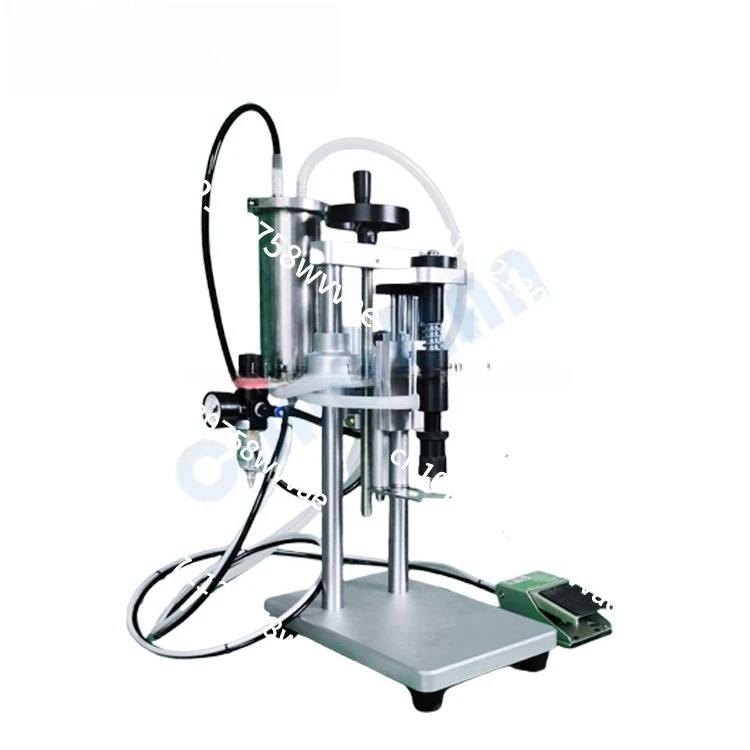 

Easy Operate Soy Sauce Drinking Pure Water Pneumatic Single Head Small Manual Filling Machine
