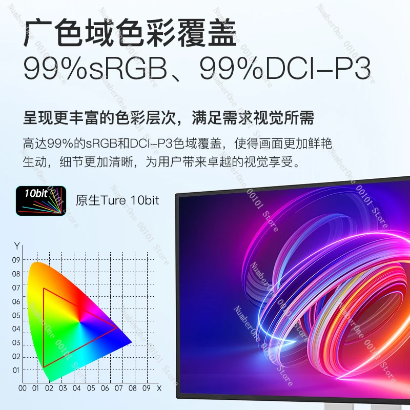 G32P Ultra HD Monitor 32 Inch 6k Computer Office Mirror Surface Photography Editing Design view 4