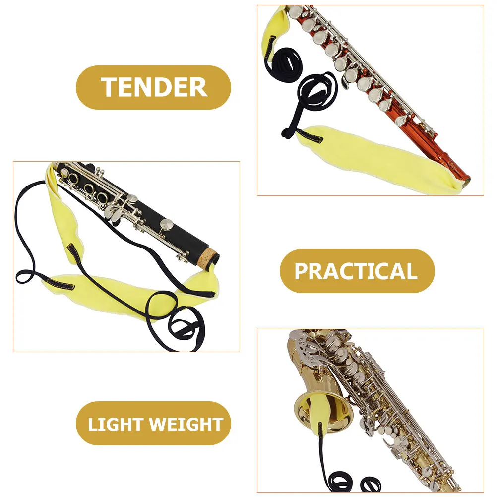 

2Pcs Saxophone Maintenance Cloth Microfiber Soft Durable Absorbent for Flute Clarinet Piccolo Universal Instrument Cleaning Care