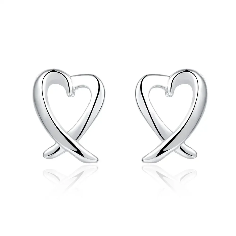 925 Sterling Silver Creative romantic heart Earrings for Women Fashion Party Wedding Accessories Jewelry Christmas Gifts