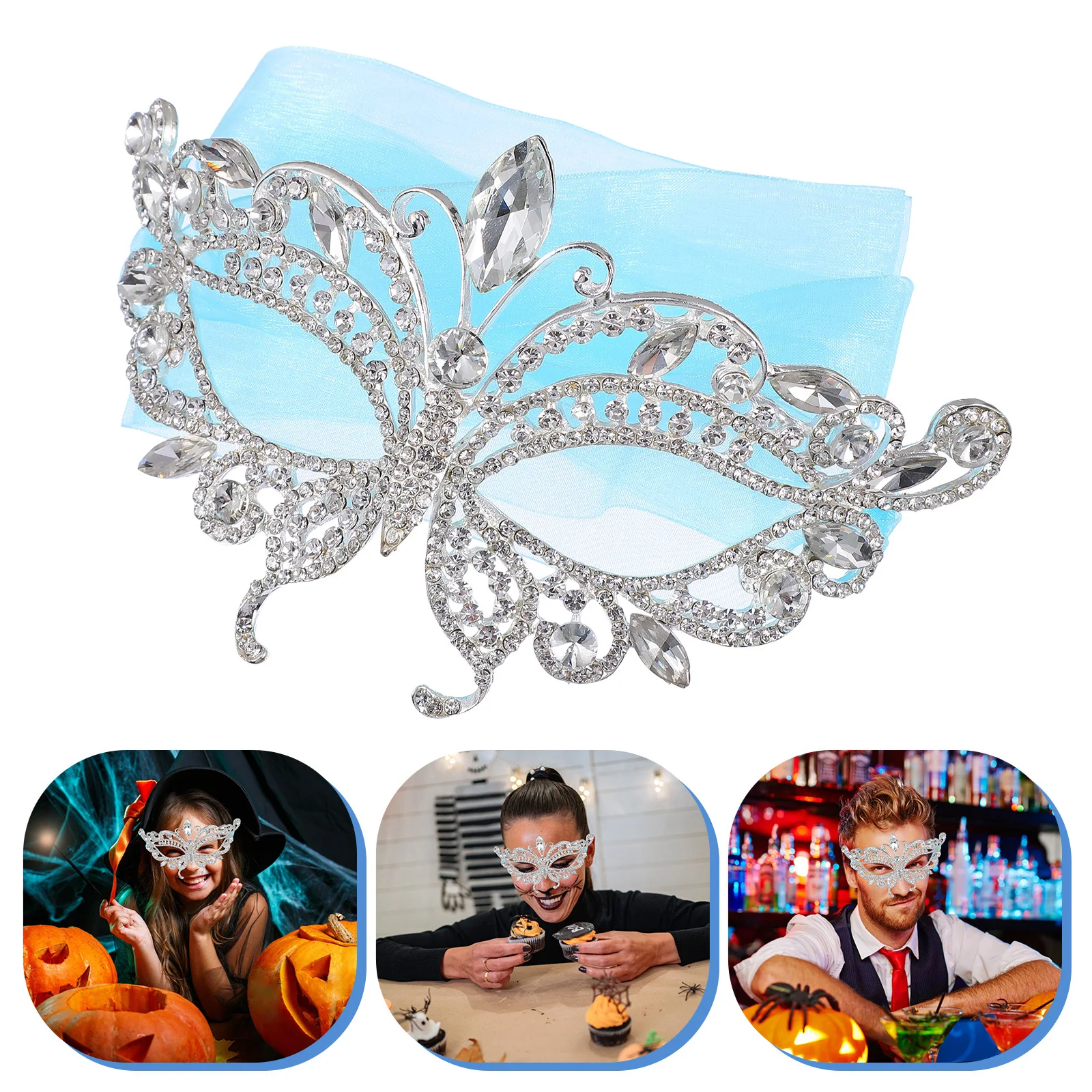 

1 pc Ribbon Masquerade Women Lace Party Party Costume Halloween Costume Mask Prom Wedding Dance Fashion Show Mask