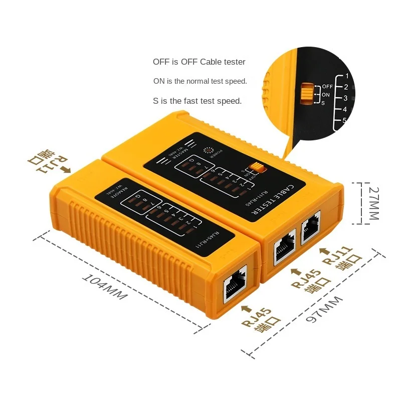 RJ45 RJ11 Cable Lan Tester Network Cable Tester LAN Cable Twisted Pair Tester Network Repair Networking Tool