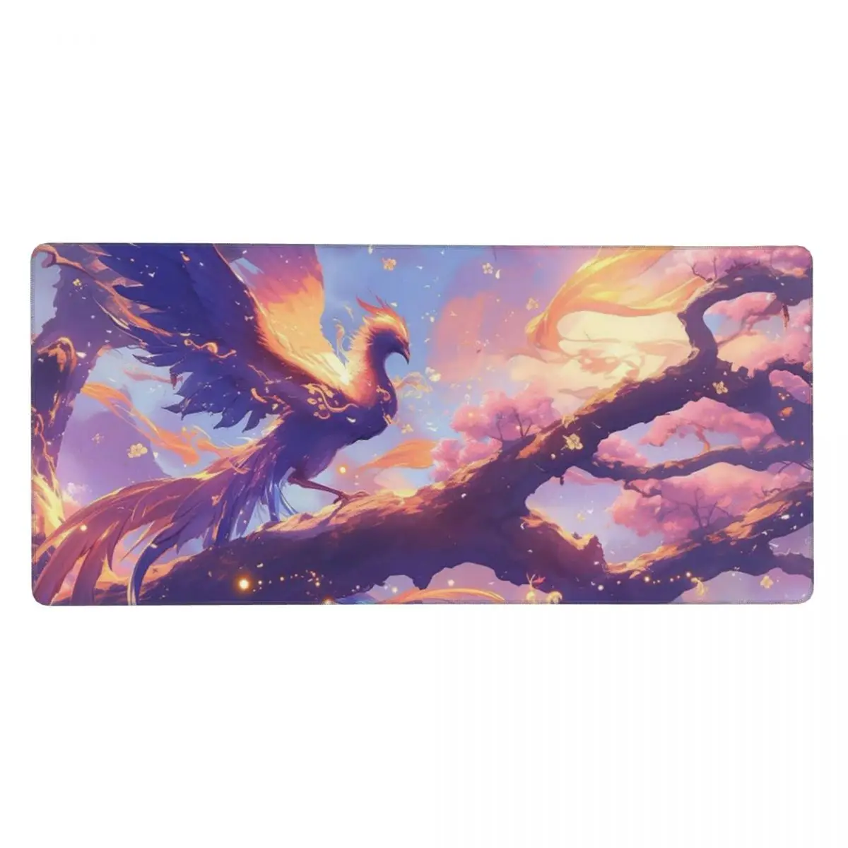 Phoenix And Flower Large Mouse Pad Computer Keyboard Mouse Mat Gaming PC Laptop Desk Mat Office Table Mats