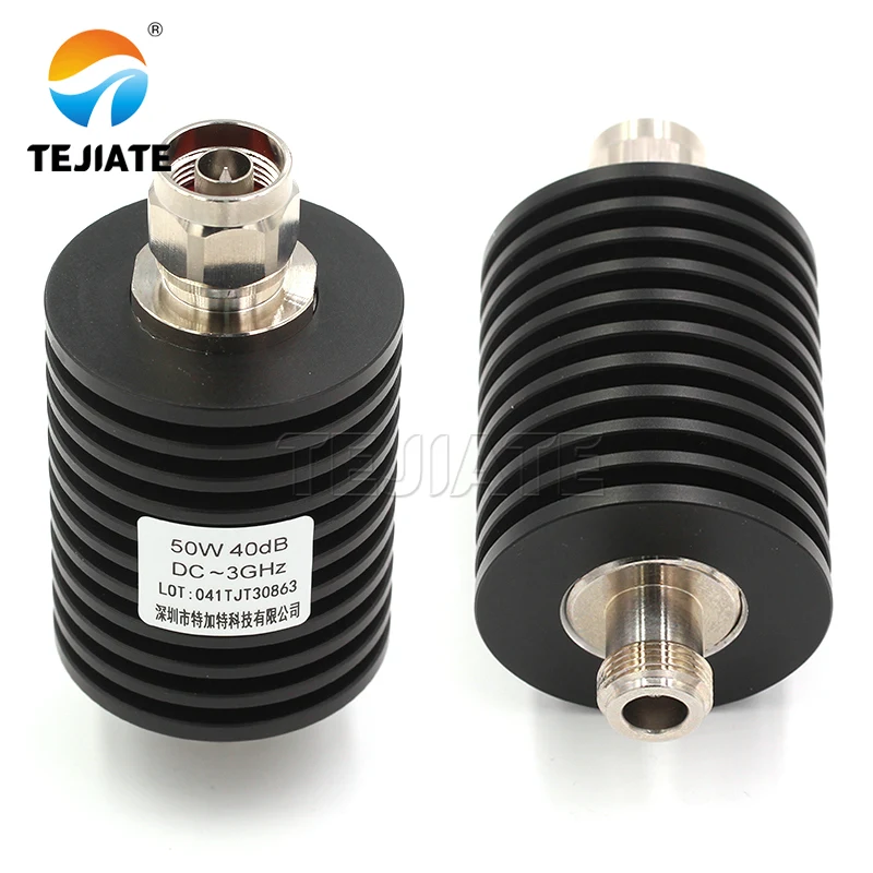 1PCS N-type attenuator N-JK 50W attenuator DC-3GHz 5DB-50DB RF coaxial fixed N-type male dummy load plug connector