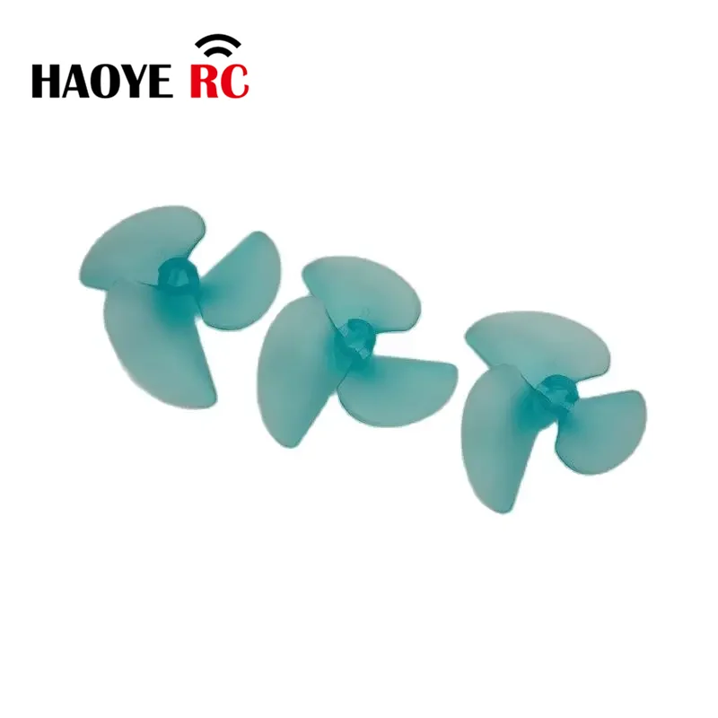 Haoye 5 sztuk DIY modele łodzi RC 3 ostrza śmigła wiosłowe (PC przezroczysty niebieski) CW dla akcesoriów do łodzi RC