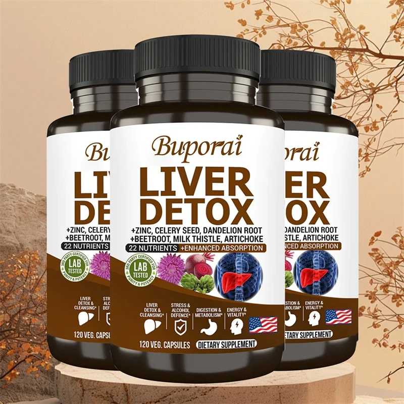 

Liver Detox Supplement - Protect Liver, Anti-oxidation, Detoxify, Lower Blood Sugar, Relieve Anxiety, Promote Metabolism