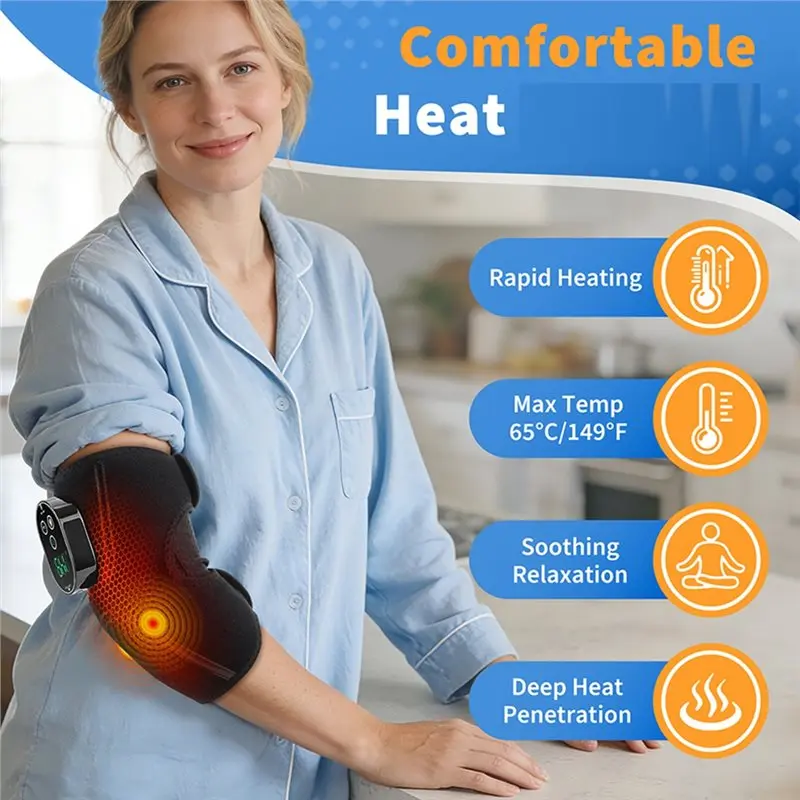 Dropship-Thermal Elbow Massager For Elbow Heated Brace Wireless Support Brace Belt Elbow Pad Blood Circulation Protector