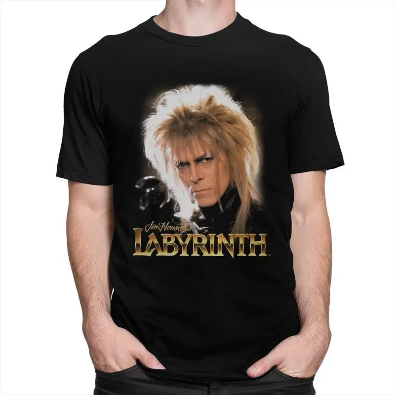 Custom Fantasy Film Labyrinth T Shirt Men Pure Cotton T-shirt Casual Jareth The Goblin King Tees Fashion Tshirts