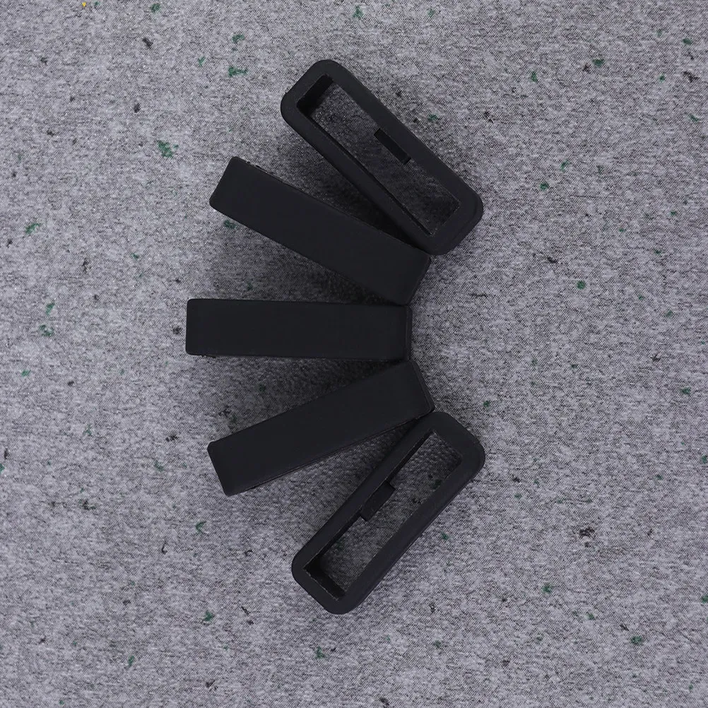 6 Pcs Watch Strap Fixing Ring Loop Keepers Band Silicone Round Replacement Holder