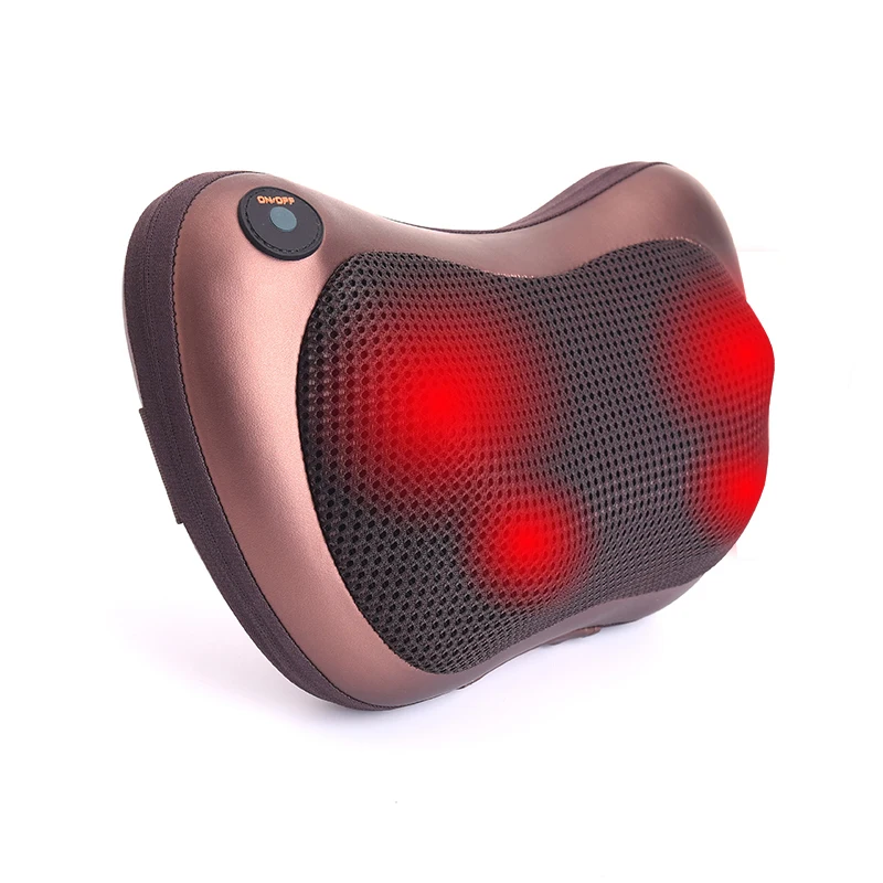 Electric Kneading Massage Pillow, Shiatsu Neck Massage Pillow with Wireless Pillow Massager