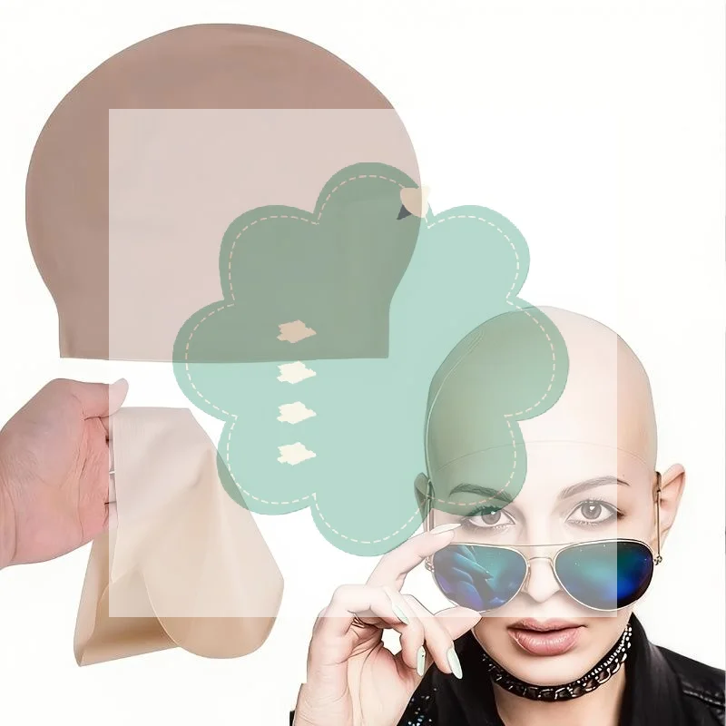 Bonnet chauve réaliste en latex, léger et confortable, pour cosplay, théâtre, Halloween, accessoires de maquillage, durable et respirant