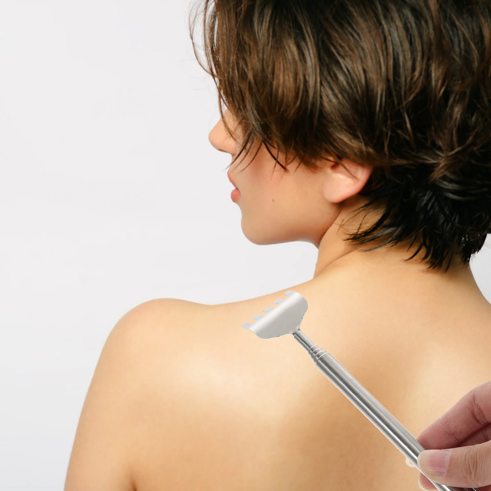 

8 шт., складной скребок для спины, для путешествий, для снятия зуда, телескопические грабли для царапин, портативный выдвижной массажер для тела, длинный из нержавеющей стали