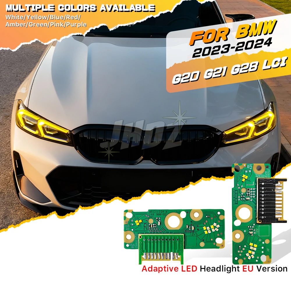 Żółto-biały moduł LED DRL 63115A57073 63115A57074 do BMW serii 3 G20 G21 G28 LCI wersja europejska światła do jazdy dziennej