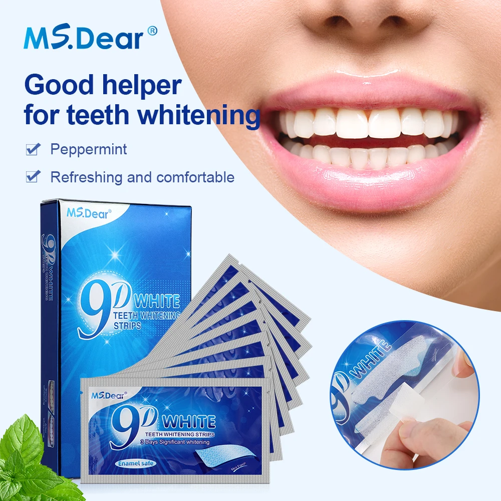 9D Gel Autocollant Dents Menthe Oral Hygiene Dental Floss Picks