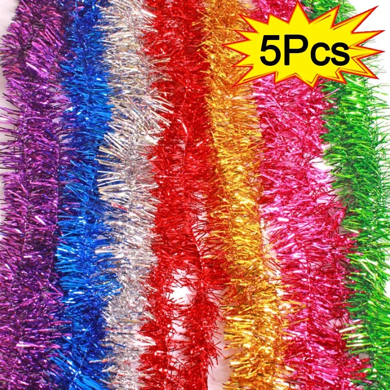 1.5M Christmas Decoration Ribbon Garland Ornaments Colorful Strips for Christmas Tree Bar Tops Wedding Party Decoration Supplies