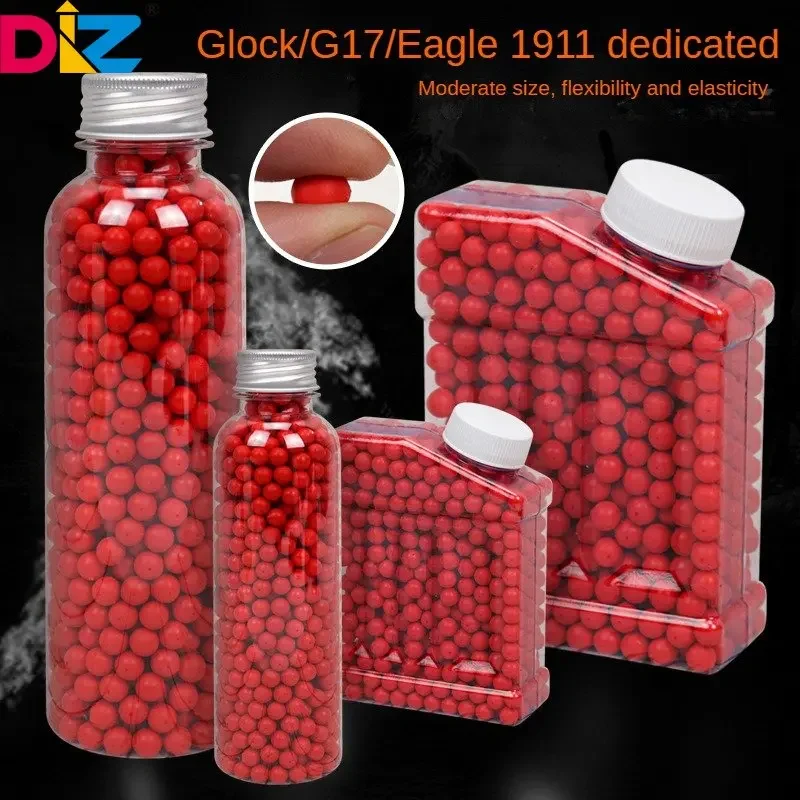 7.1MM Red Soft Bullets Elastic Toy Gun Weapon Plastic Bullet Refill Pack for Bison Glock G17 Eagle 1911 Tiger 98k Gun Accessory