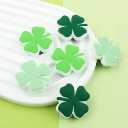 5/10PCS Silicone Focal Beads Four-leaf Clover Loose Beads DIY Keychain Pendant Necklaces Bracelet Accessories For Jewelry Making
