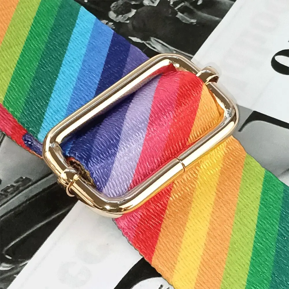 New Rainbow Color Bag Strap for Crossbody Adjustable Bag Belt For Bag Accessories Handbag Belt Wide Nylon Shoulder Bag Straps