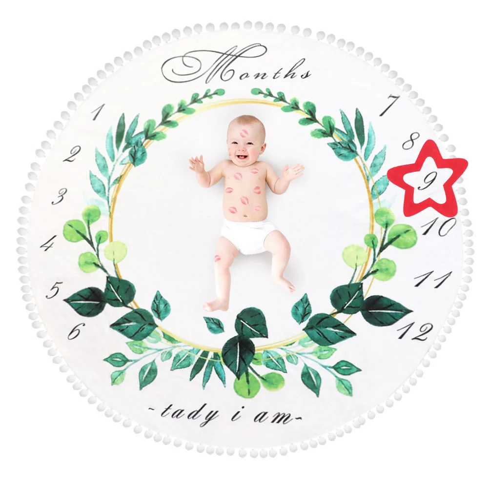 

1 pc Flannel Blanket Wrapping Cloth Novel Creative Background Print Washable Reusable Photo Studio Props For Newborn Growth