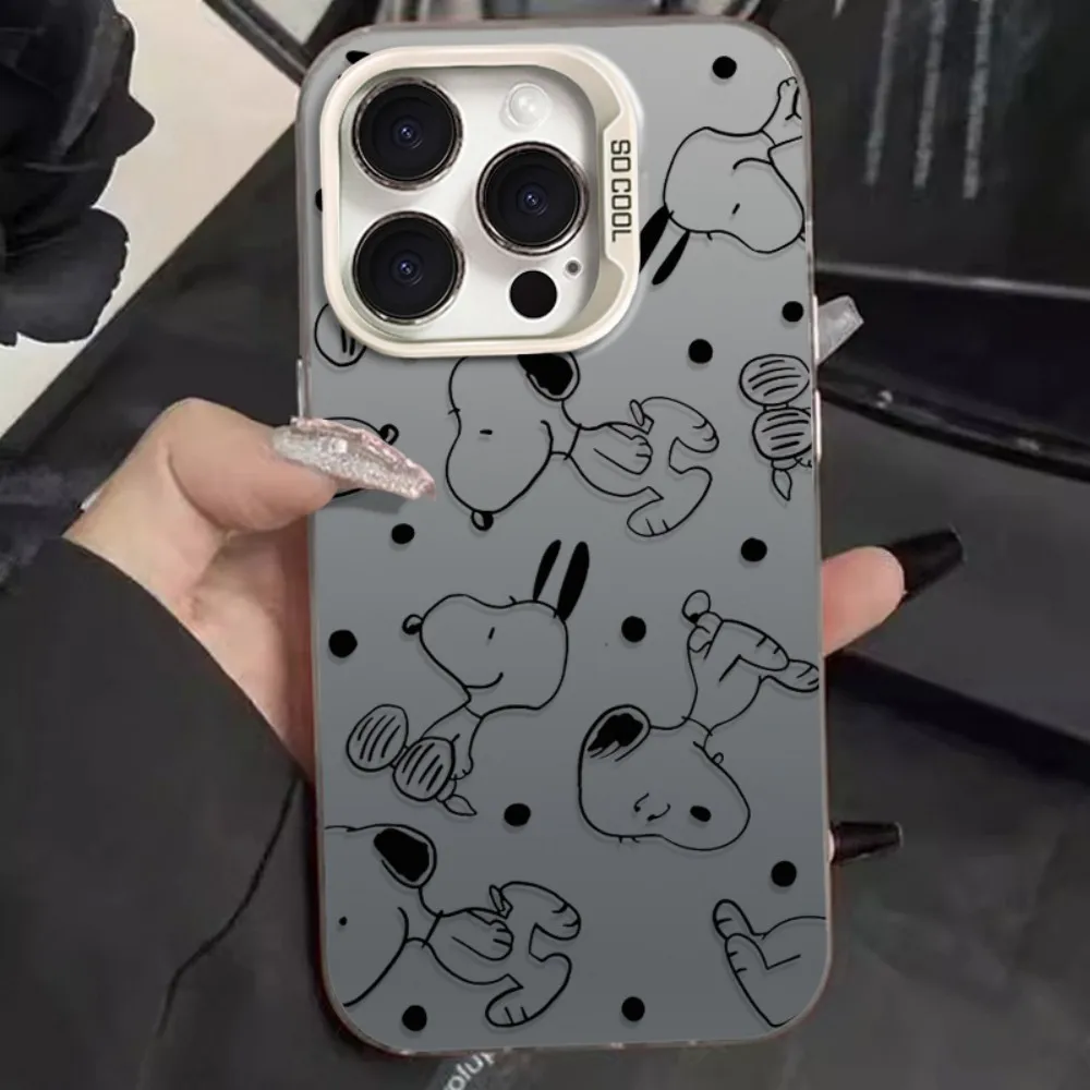Handyhülle für iPhone 18 17 17e 16e 16 15 14 13 12 11 mini Pro Max Air Plus Sturzsichere Matte Hülle Anime SnoopyS Niedlicher Welpe Hot – Detail 5